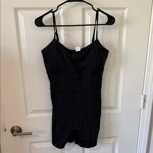 Fabletics Black Shaping Romper with Thin Adjustable Straps